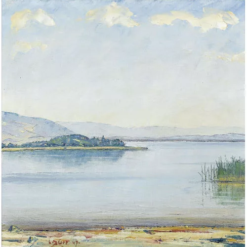 Louis Dürr — Sommerliche Seeuferpartie.