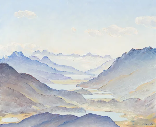 Louis Dürr — Blick auf die Oberengadiner Seenplatte, 1932