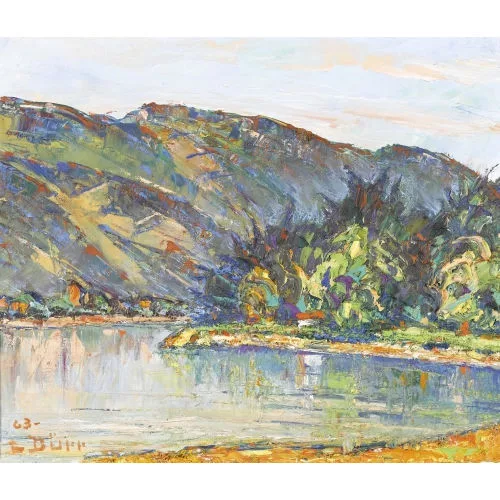 Louis Dürr — Herbstliches Seeufer.