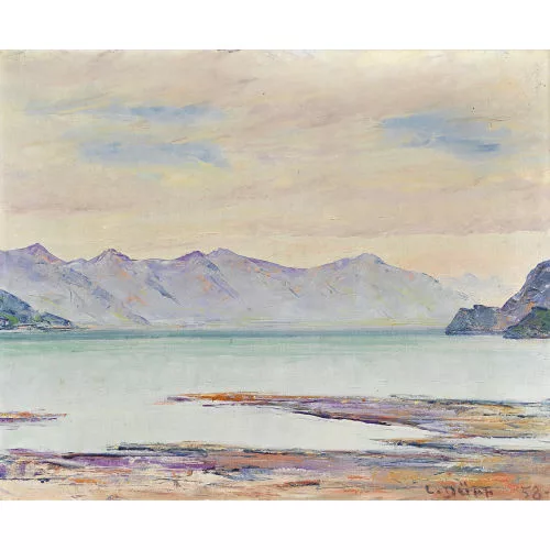 Louis Dürr — "Brienzersee mit Brienzergrat".