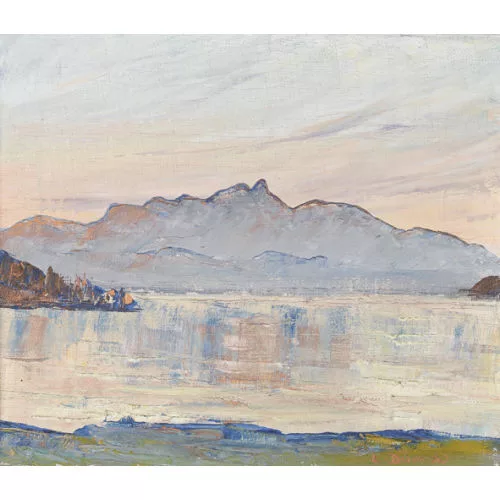 Louis Dürr — "Sonnenuntergang am Thunersee".
