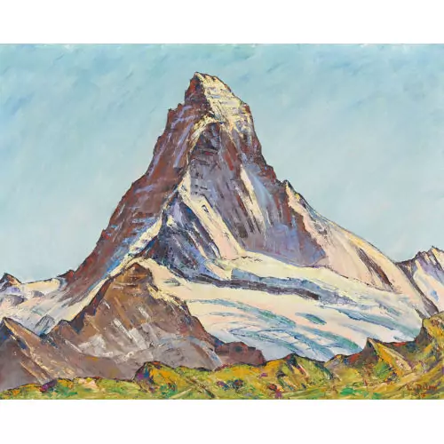 Das Matterhorn unter blauem Himmel