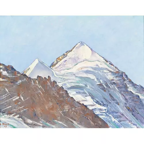 Vergletscherter Berggipfel