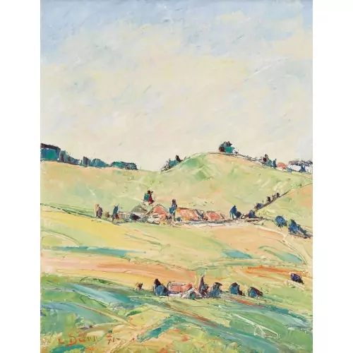 Hügelige Sommerlandschaft