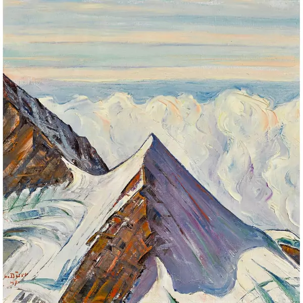 "Mathildenspitze am Nordostgrat der Jungfrau"
