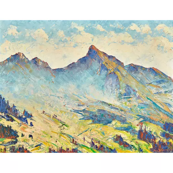 Blick auf Bürglen, Gemsflue, Ochsen und Hürlisbodengrat