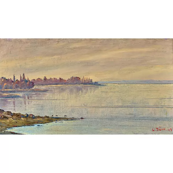 Seelandschaft mit Landzungen