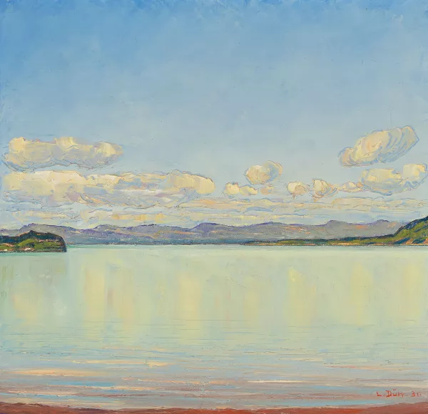 Louis Dürr — Der Thunersee von Leissigen aus gesehen, 1931