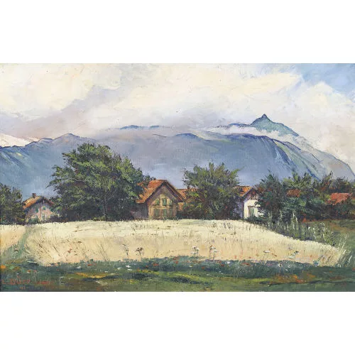 Louis Dürr — Wilderswil mit dem Morgenberghorn.