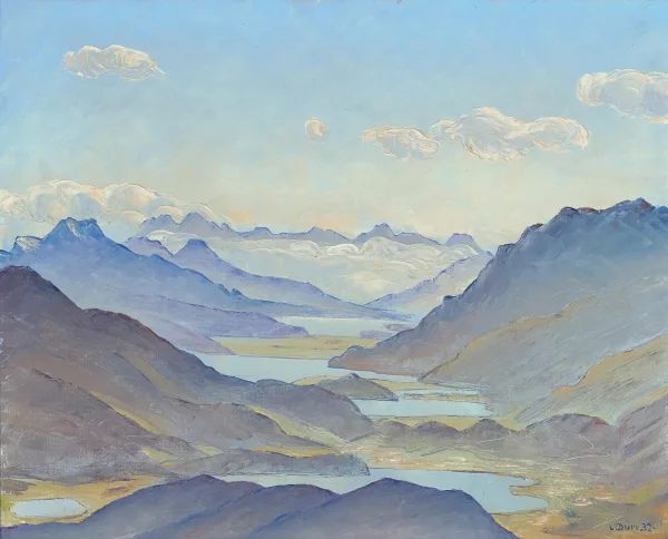 Louis Dürr — Blick auf die Oberengadiner Seenplatte, 1932