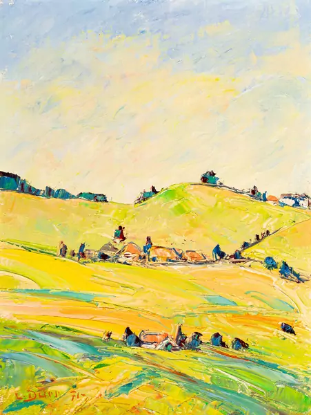 Sonnige Voralpenlandschaft