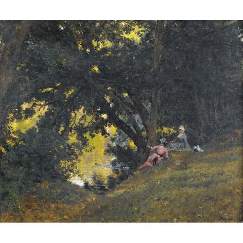 Louis Français — Le pique-nique au bord du lac.