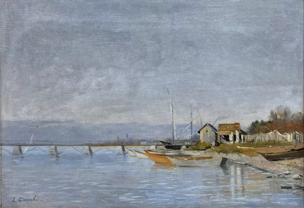 Louis Gianoli — Barques au bord du lac