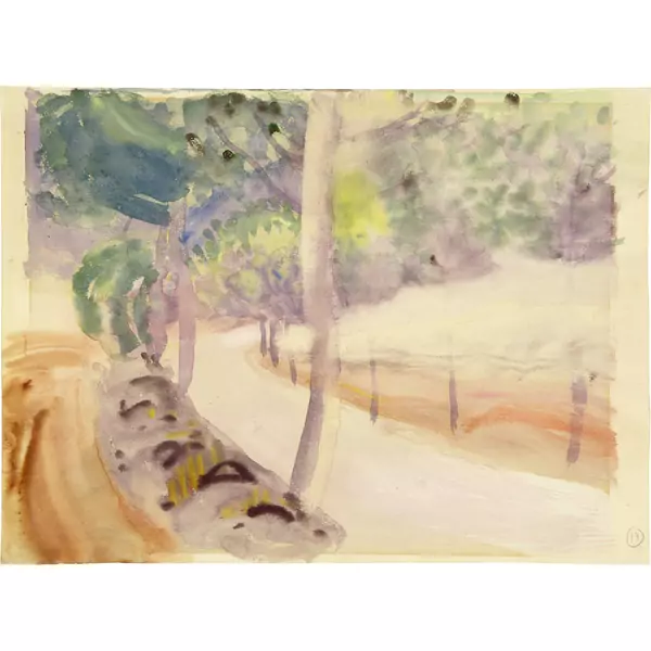 Louis Moilliet — Strassenkehre in spanischer Ortschaft I — Galerie Kornfeld