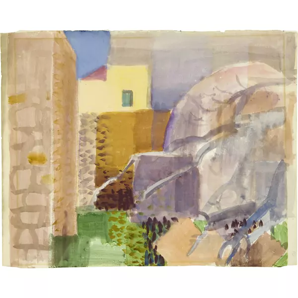 Louis Moilliet — Kuppelhaus in einer tunesischen Ortschaft — Galerie Kornfeld