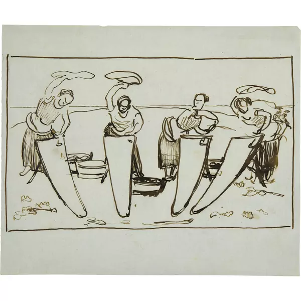 Louis Moilliet — Die Wäscherinnen II. - Arabischer Händler im Bazar — Galerie Kornfeld