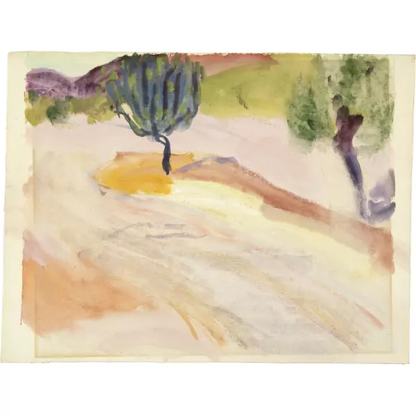 Louis Moilliet — Landschaft mit Laubbäumen — Galerie Kornfeld