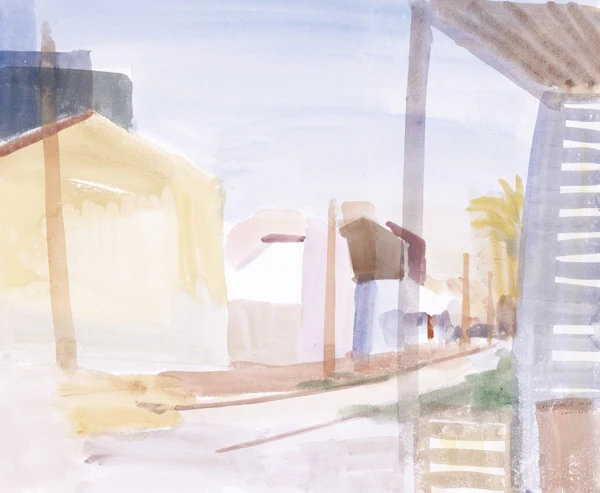 Louis Moilliet — STRASSENBAHN IN VALENCIA, 1930TRAM IN VALENCIA, 1930