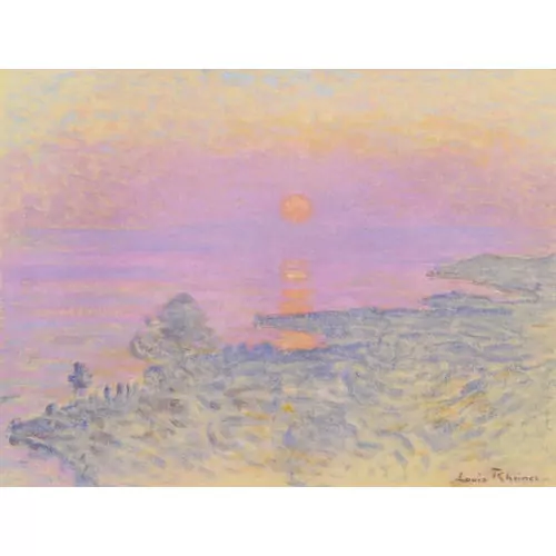 Küstenlandschaft in Abendrot