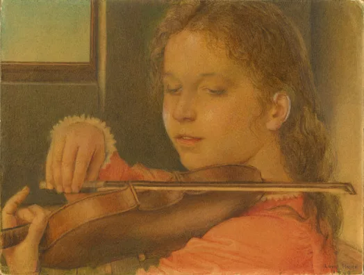 Louis Rivier — Violine spielendes Mädchen, 1949