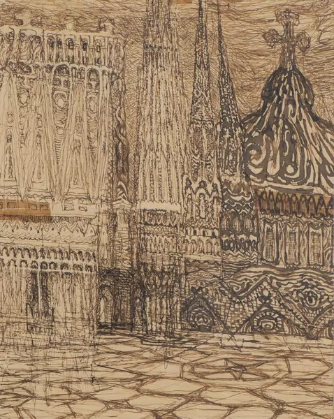 Louis SOUTTER (1871-1942), "La flèche courbée", encre sépia sur papier non titrée — DognyAuction