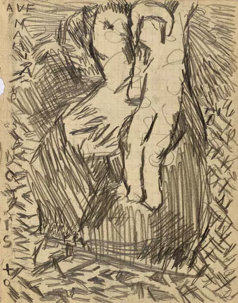 LOUIS SOUTTER — Ave Maria (verso with a figure study). — Koller Auktionen