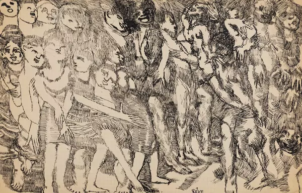 Louis SOUTTER (1871-1942), "Rêve", encre de Chine — DognyAuction