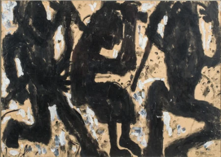 Trois personnages gesticulant, um 1940