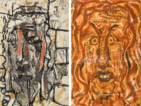 Visage de face (Recto) und Christ (Verso)