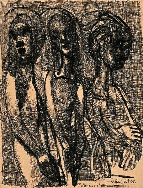 Louis Soutter — FILLES / dévotes, ca. 1923-1930