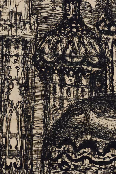 Louis SOUTTER (1871-1942), "Allah Allah", encre de Chine — DognyAuction