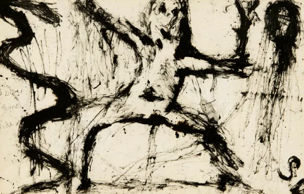 Louis Soutter — Recto: Sans dieu je me vide; verso: Tête, 1930-37