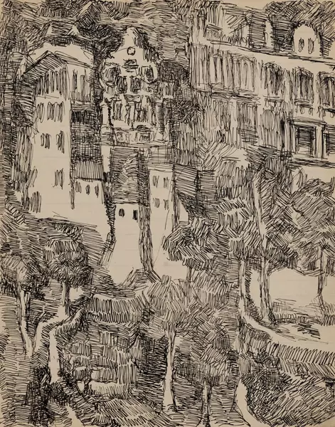 Louis SOUTTER (1871-1942), "Orbe", encre de Chine — DognyAuction