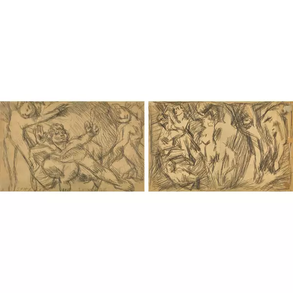 "La sphère, le monde" / "Six personnages, nus gesticulant"