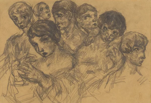Louis Soutter — Etude de visages