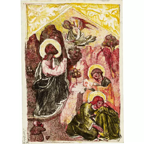 Louis Soutter — Composition d'après Giotto — Galerie Kornfeld
