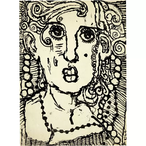 Louis Soutter — "Ida" (recto) - "Le linge des femmes de nuits" (verso) — Galerie Kornfeld