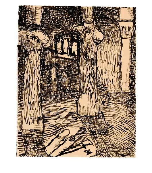 Louis Soutter — Les deux tombeaux — Galerie Kornfeld