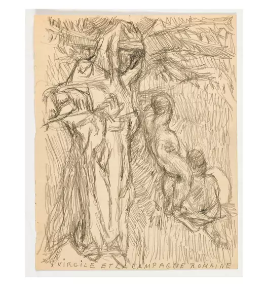 Louis Soutter — Virgile et la campagne romaine — Galerie Kornfeld