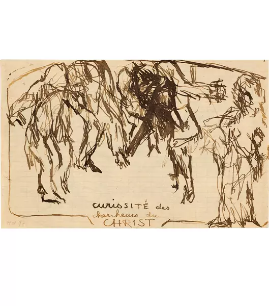 Louis Soutter — Curiosité des chercheurs du Christ (recto) - Composition abstraite (verso) — Galerie Kornfeld