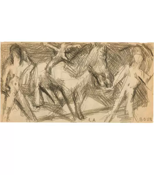 Louis Soutter — Labour (recto) - Juives et soir (verso) — Galerie Kornfeld