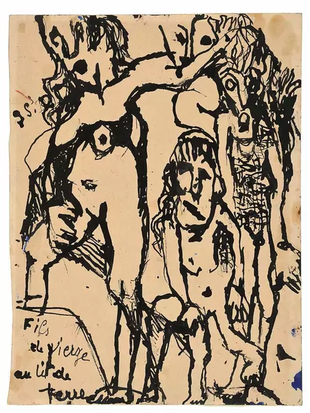 Louis Soutter — Fées rouges — Galerie Kornfeld