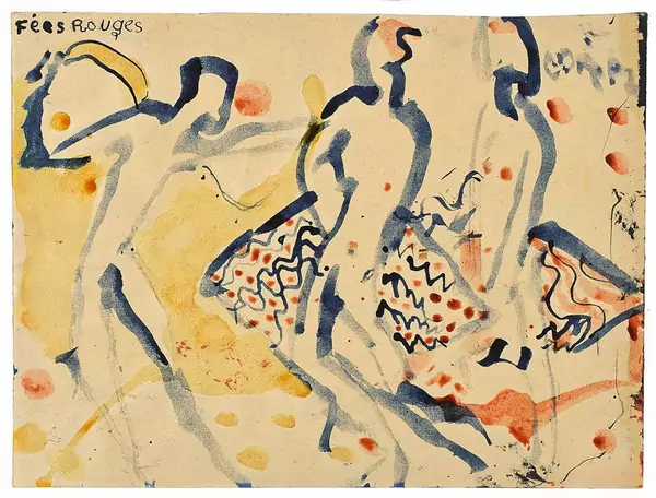 Louis Soutter — Fils de vierge au lit de terre — Galerie Kornfeld