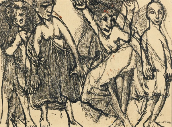 Louis Soutter — MOUVEMENT DE FILLESMOVING GIRLS