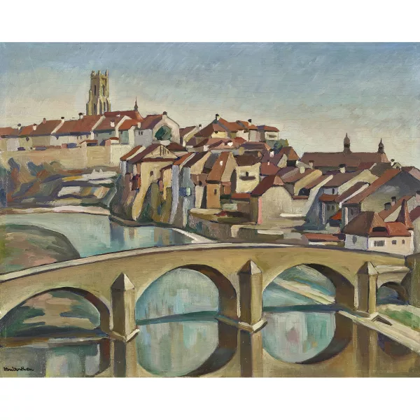 Louis Vonlanthen — Le pont à Fribourg.