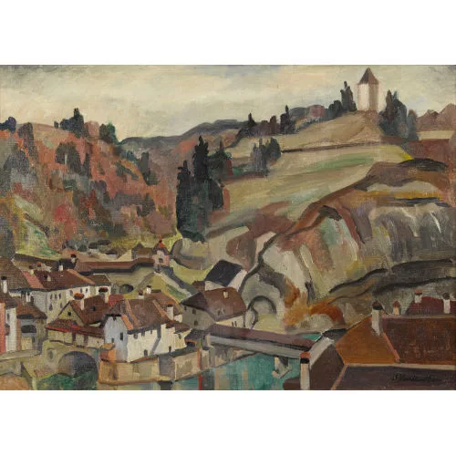 Louis Vonlanthen — "Le Gottéron et le pont de bois".