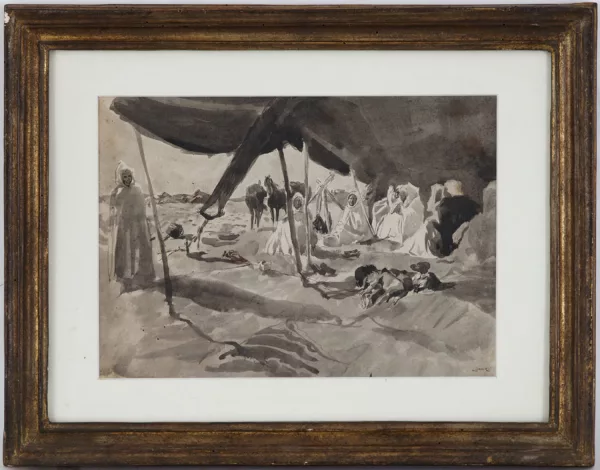 Louis Dunki — Sous la tente, Algérie, 1888