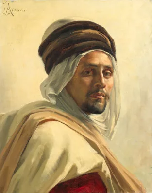 Louise Amans — Bildnis eines Mannes in orientalischem Gewand