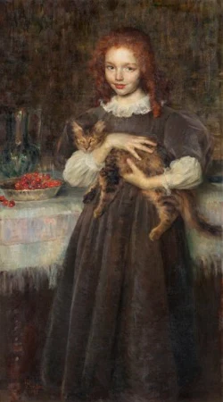 Mädchen mit Katze, 1896