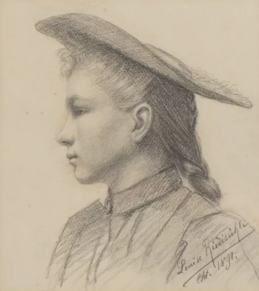 Louise Rüdisühli — Profil de jeune femme